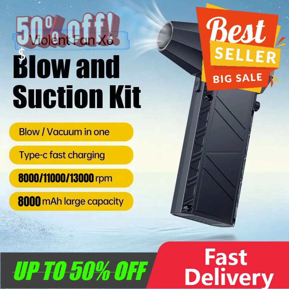 

【Fast Delivery】X6 Ducted Turbofan Electric Water Blower 8000mah 52M/S Car Wash Brushless Motor Industrial Dust Blowing Violent T