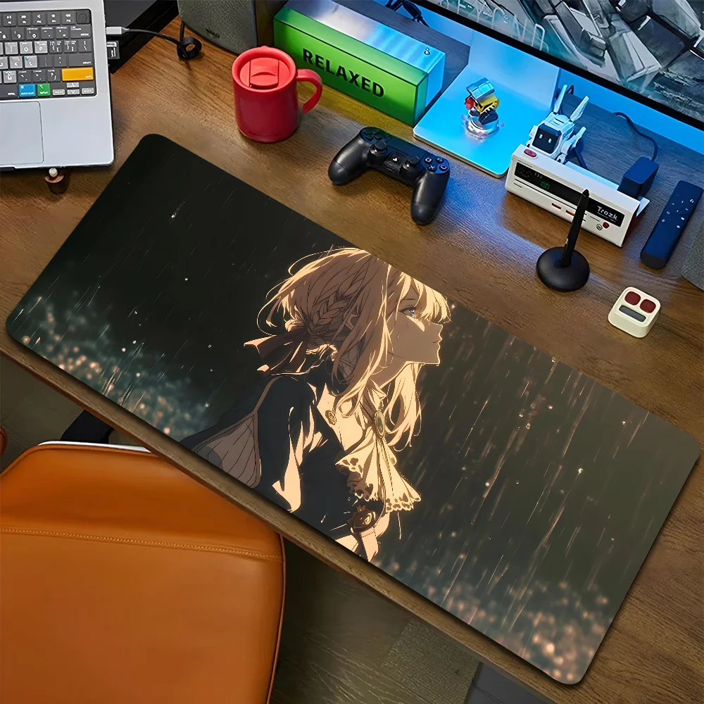 1pc Anime Girl Violet Evergarden Non-slip Mouse Pad Suitable For Office Computers Laptops E-sports Game Desk Mats XXL Keyboard