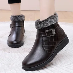 Women's Ankle Boots Winter Womens Shoes Plush Warm Cotton Shoes Mom Short Boots Fashion Platform Comfort Waterproof Botas Mujer