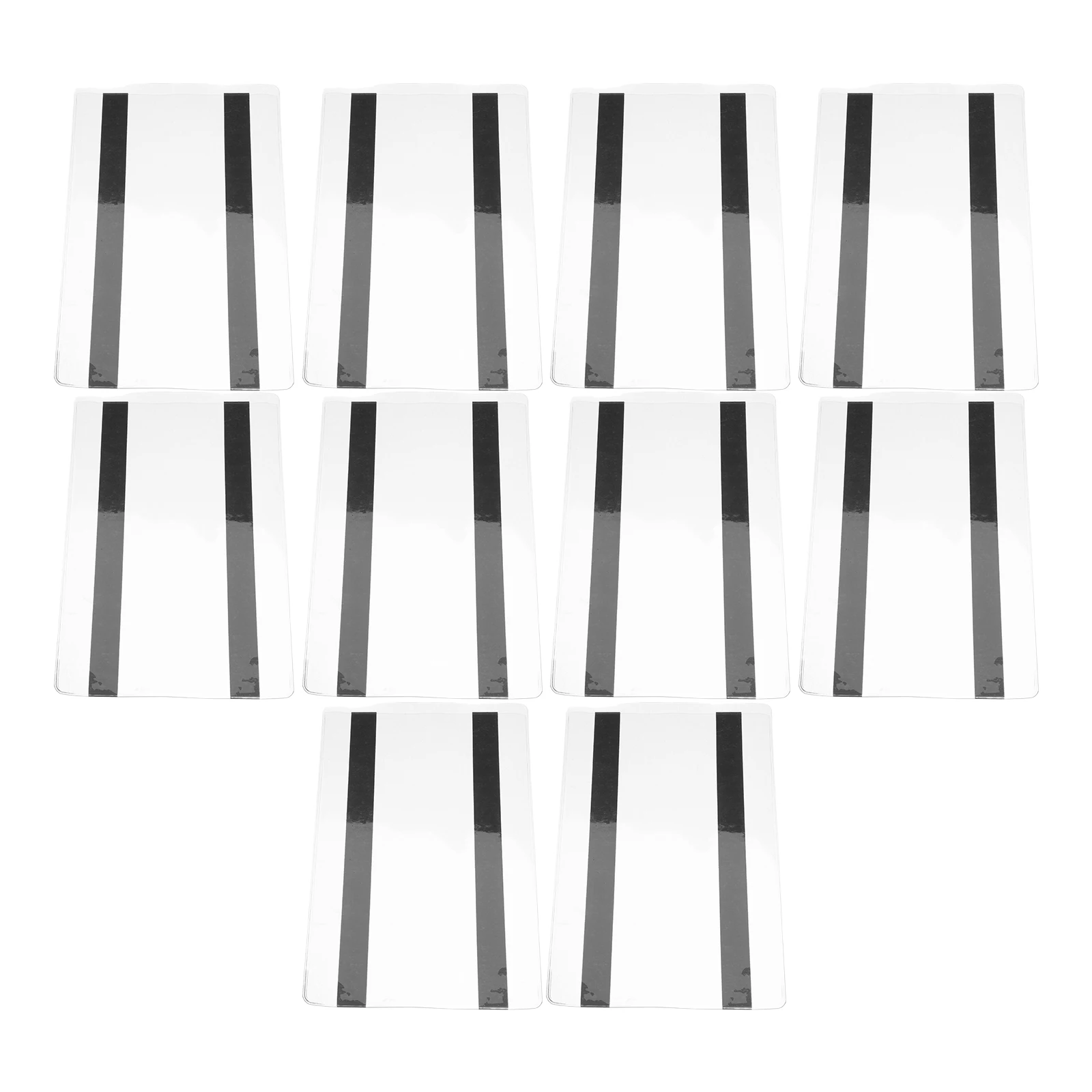 

10pcs Clear Magnetic Label Bag Tag Holders Protector For Social Security Card Document Schedule Notice Display