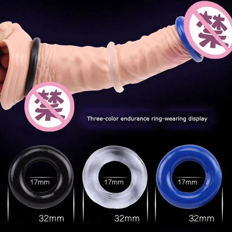 3Pcs Penis Ring Reusable Bound Sex Erection Long Lasting Training Time Delay Cock Rings Adult Sex Product Erotic Toys for Men