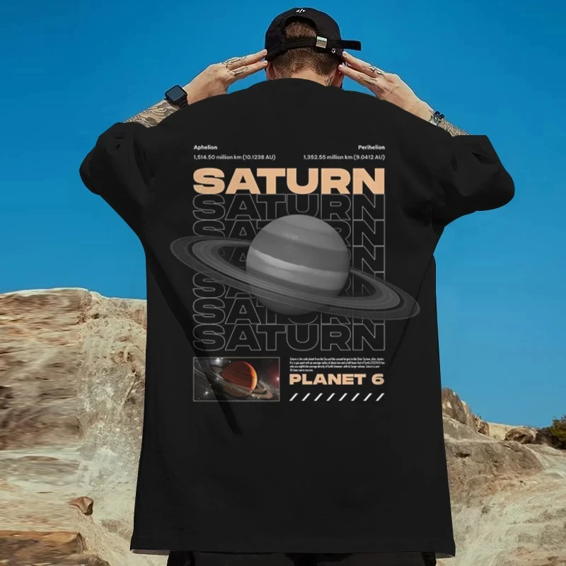 Moon short sleeve planet T-shirt 3D printing pattern short sleeve summer men's clothing new casual tops oversized men's wear image 5