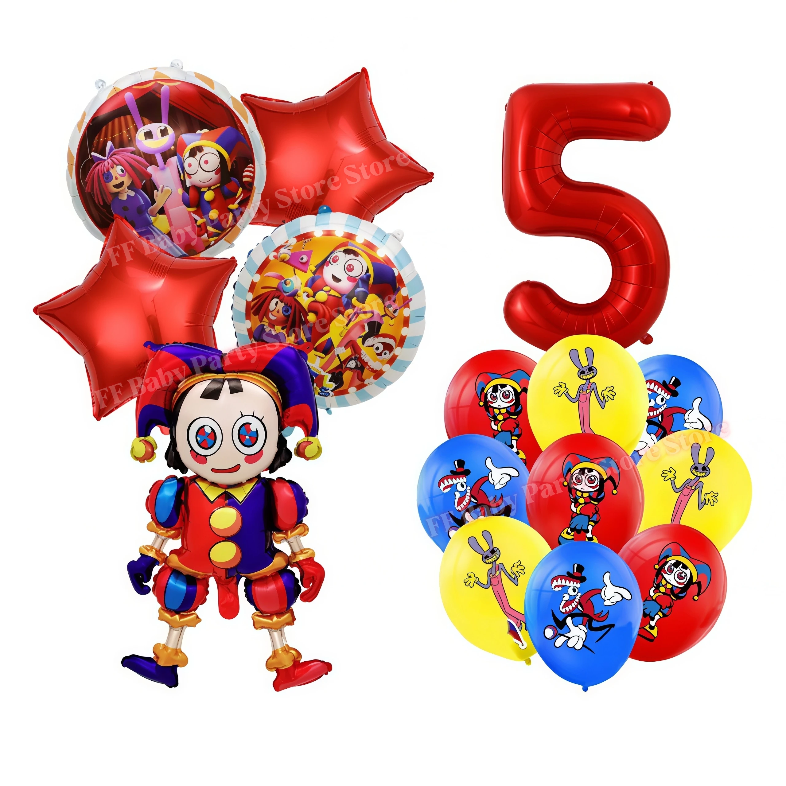 Erstaunliches Tischgeschirr Geburtstagsparty-Dekoration Digitales Zirkus-Ballon-Teller-Becher-Banner-Set Kinder-Geschenk Baby-Shower-Partyzubehör – Detail 34
