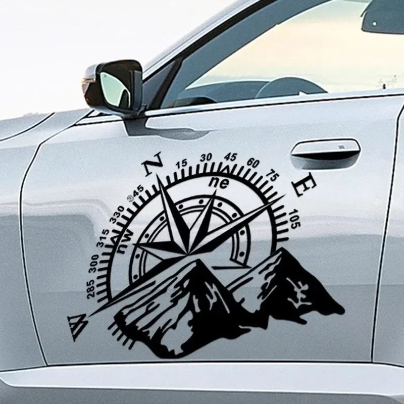 Mountain engine hood body sticker Mountain compass navigation car sticker Compass door sticker Body sticker Accessories