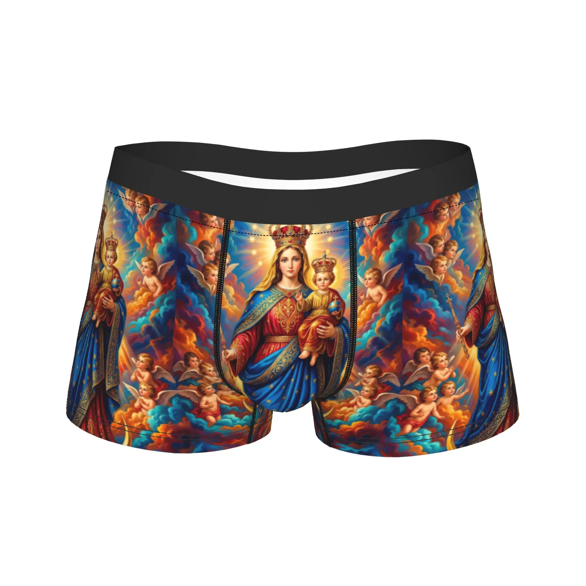 Holy Virgin Religious Art Underwear  Pattern Trunk Quality Man Panties Classic Shorts Briefs Birthday Present