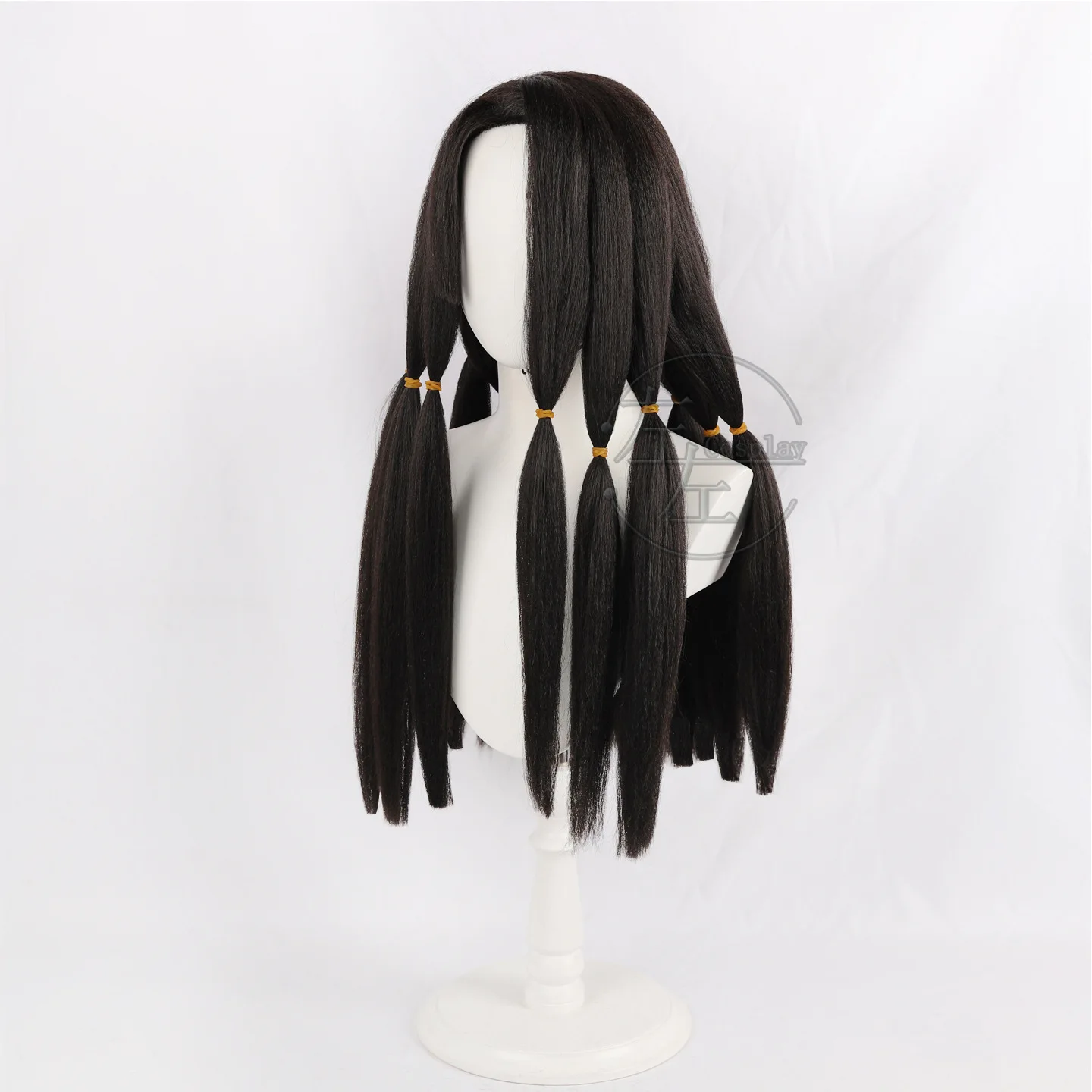 애니메이션 가치 아쿠타 자버 웡가 코스프레 가발 남녀 할로윈 파티 카니발 역할 놀이 소품 내열성 가발 롱 블랙
