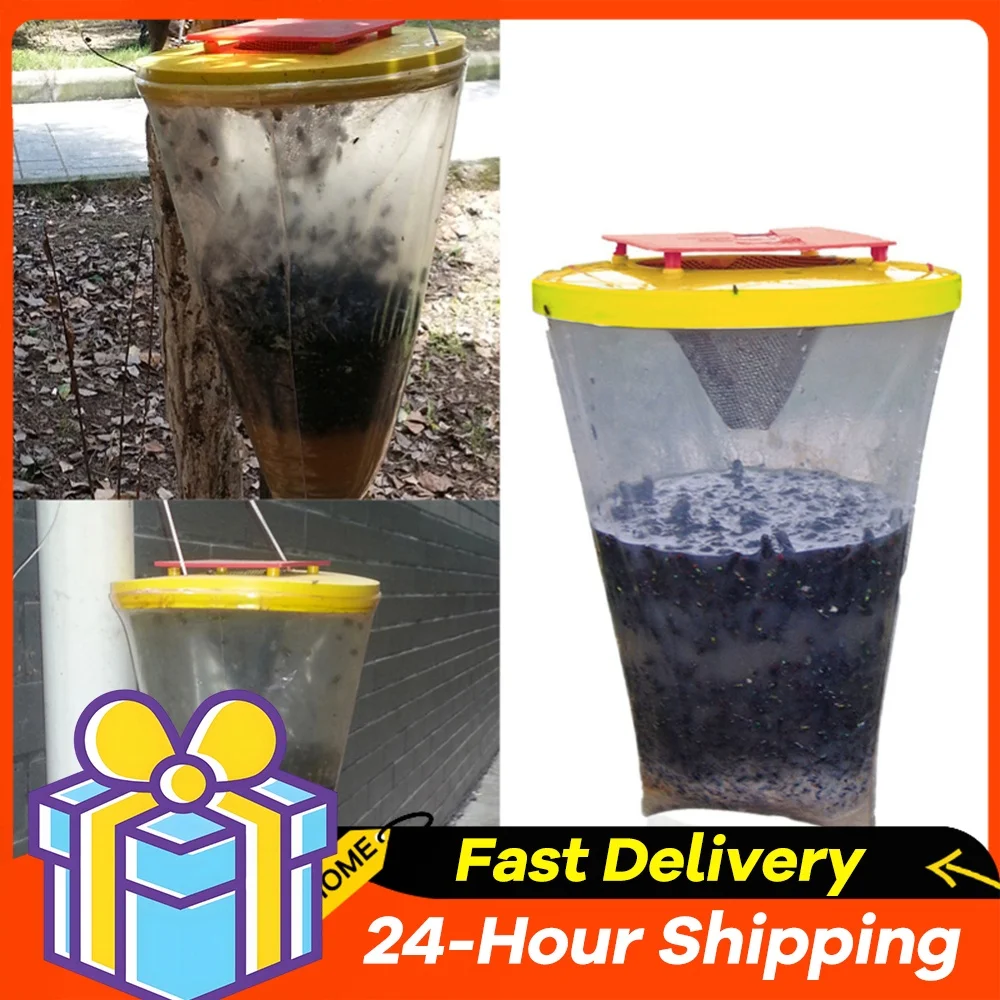 Fly Trap Disposable Insect Fly Attract Catcher Bag Hanging Flycatcher Bag Non for Parks/Canteens/Restaurants/Farms Outdoor