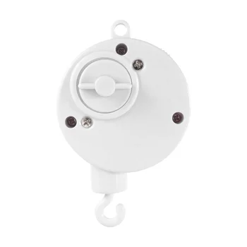 1 szt. Łóżeczko dziecięce mobilne łóżeczko zabawka tłok hak uzwojenie pozytywka ruch dzwonek pozytywka do pokoju dziecięcego (biała)