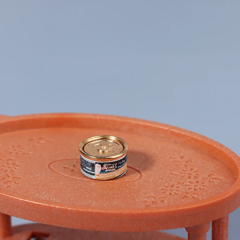

1/12 Dollhouse Mini Cat Food Toy Dolls Simulation Cat Can Dollhouse House Home Decorations Pretend Play Toys