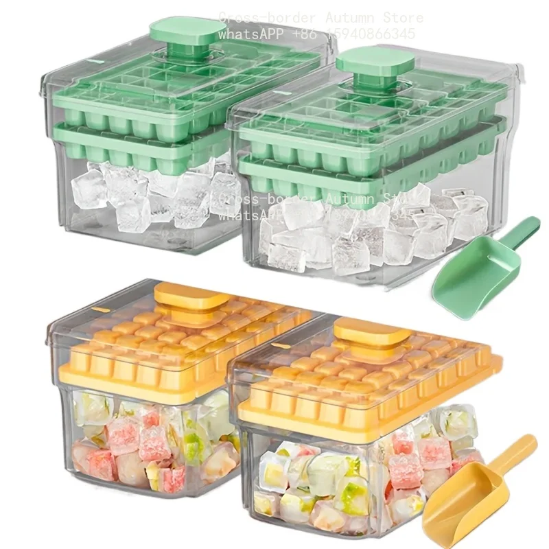 One Press Pop Out Ice Cube Tray Easy Demould Quick Freezing Reusable Household Ice Mold For Cocktail Whiskey Drinks