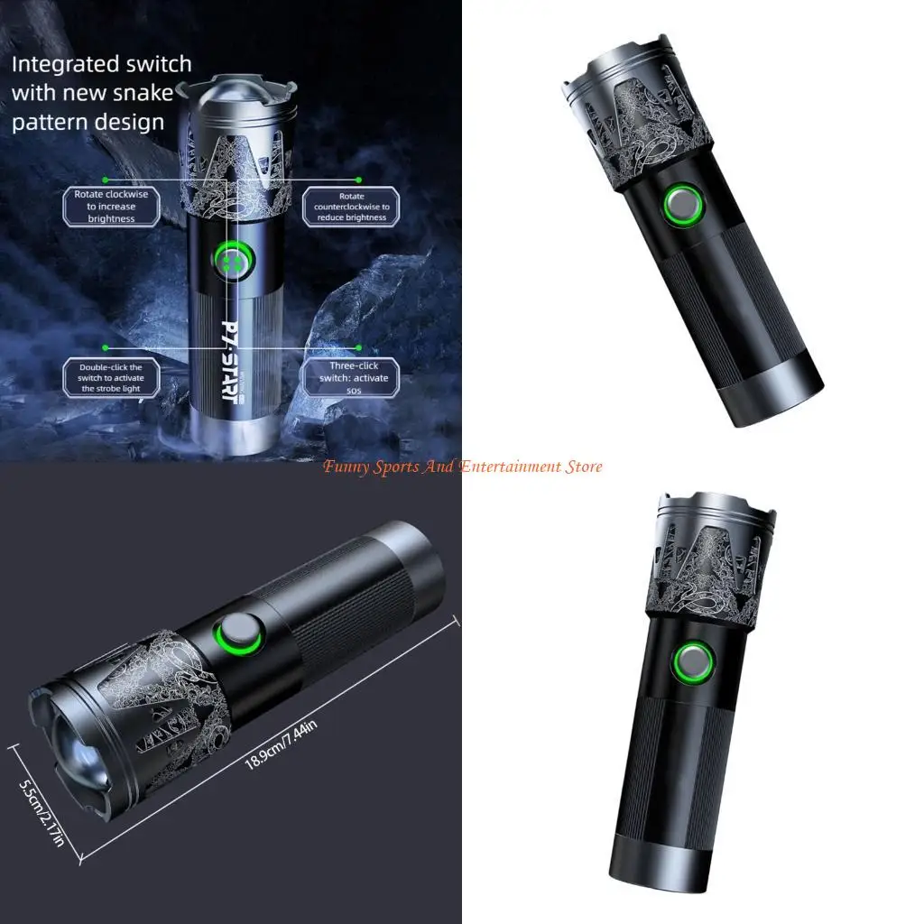 lampes-poche-rechargeables-c4de-portables-lumineux-torche-tactique-a-longue-portee