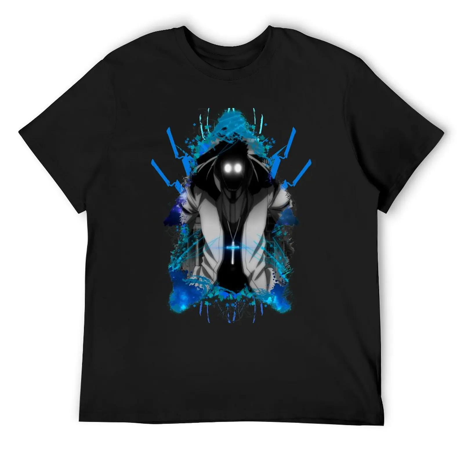 Priest - Blue T-Shirt vintage clothes Aesthetic clothing plus sizes blacks mens cotton t shirts