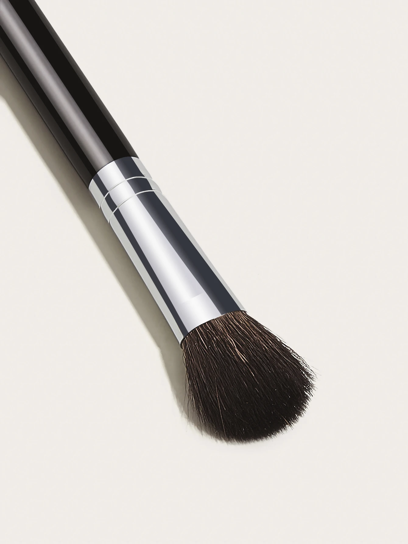 Customize Your Logo Double End Eyeshadow Smuge Brush Wood Handle Fibre Bristle Personalized Blending Contouring Makeup Tool