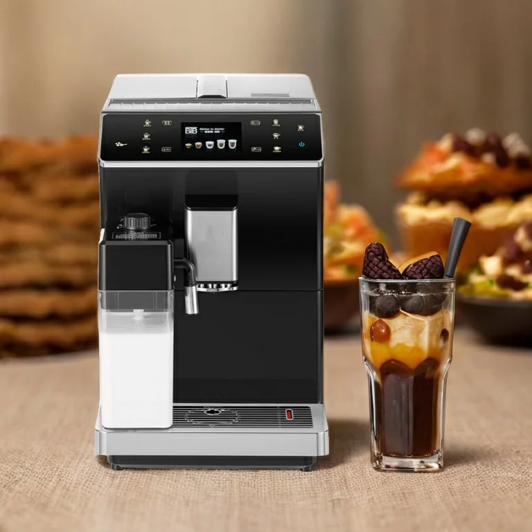 Hot-selling smart digital one-click color screen super automatic coffee machine with milk can