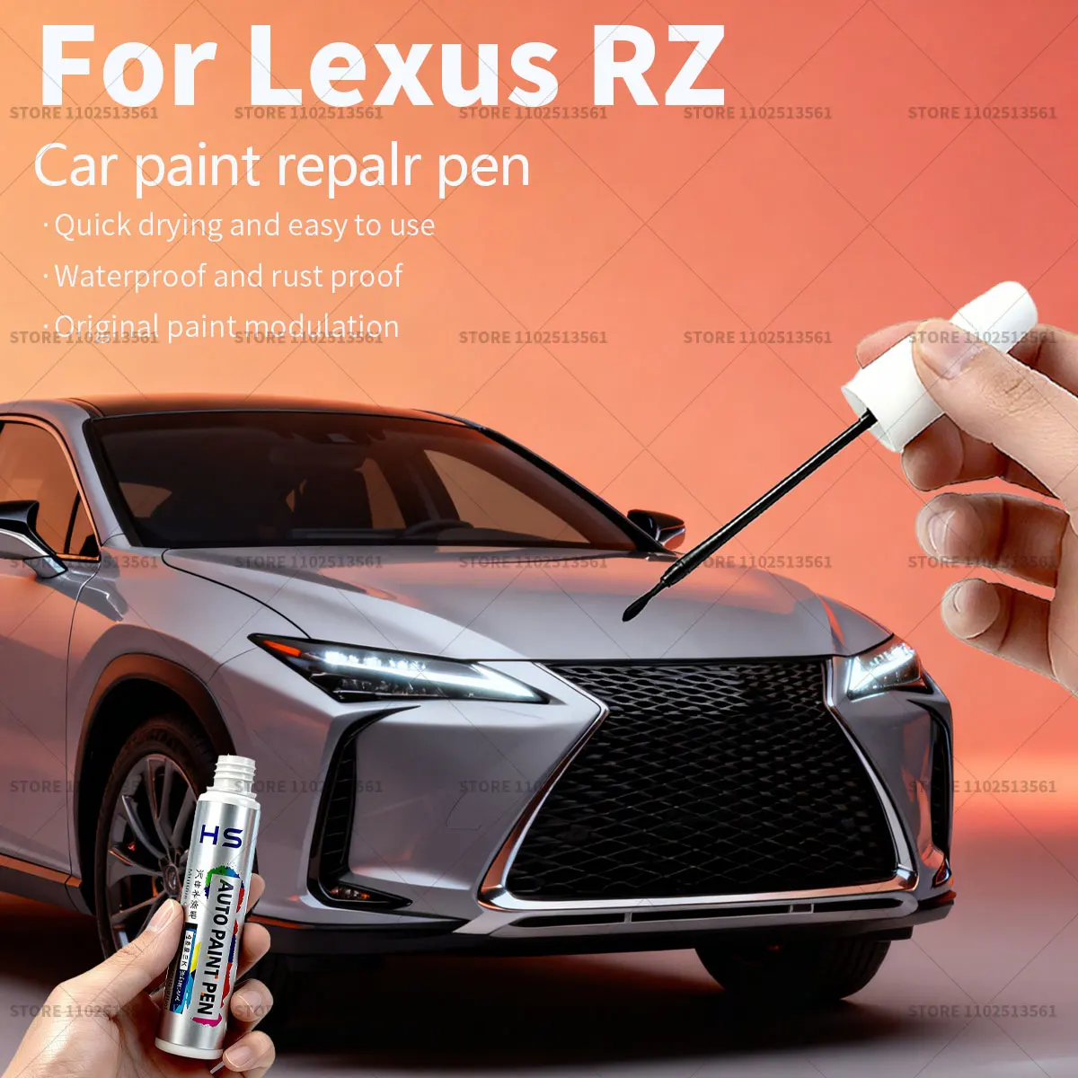 Ручка для ремонта автомобильной краски для Lexus RZ Touch Up, средство для удаления царапин, автоаксессуары «сделай сам», Ether Blue White 085, черный 223, Sonic Chrome