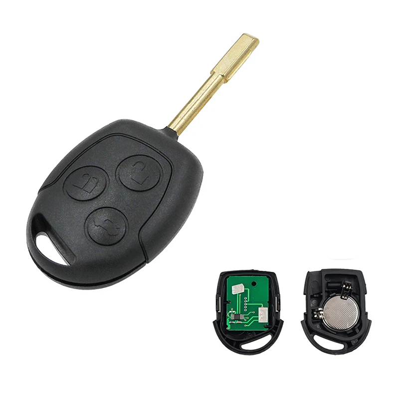 Reemplazo de llave de control remoto de 3 botones para Mondeo Fiesta Fusion Transit Focus S-Max C-Max, con hoja FO21 de Chip 433Mhz 4D63