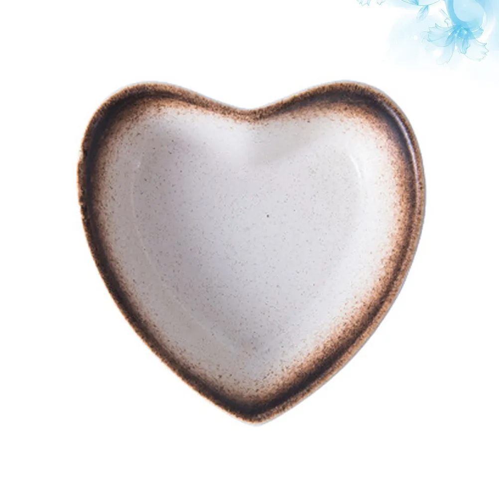 Heart-Shaped Ceramic Fruit Bowl, 6 Inch Mocha Love Bowl for Home, Salad Storage, Easy Clean & Comfortable Touch