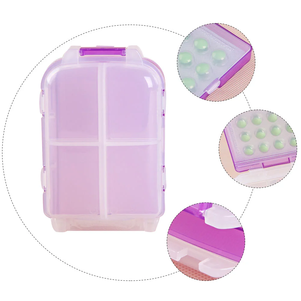 Three-layer Folding Medicine Box Practical Small Container Organizer Pill Case Portable