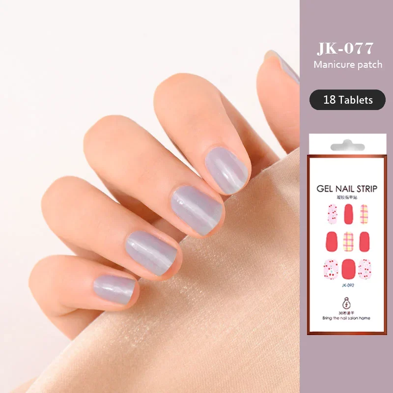 UV halb gehärtete Gel Nagel Aufkleber halb gebackene Gel Nagel Aufkleber Streifen komplette Set Französisch Nail Art Dekoration Gel politur UV Lampe brauchen