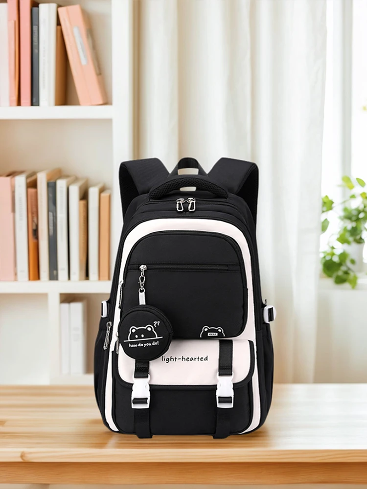 Mochila bonita para mujer, bolso escolar que combina con todo de gran capacidad, mochila de viaje sencilla con estampado Floral, mochila de viaje