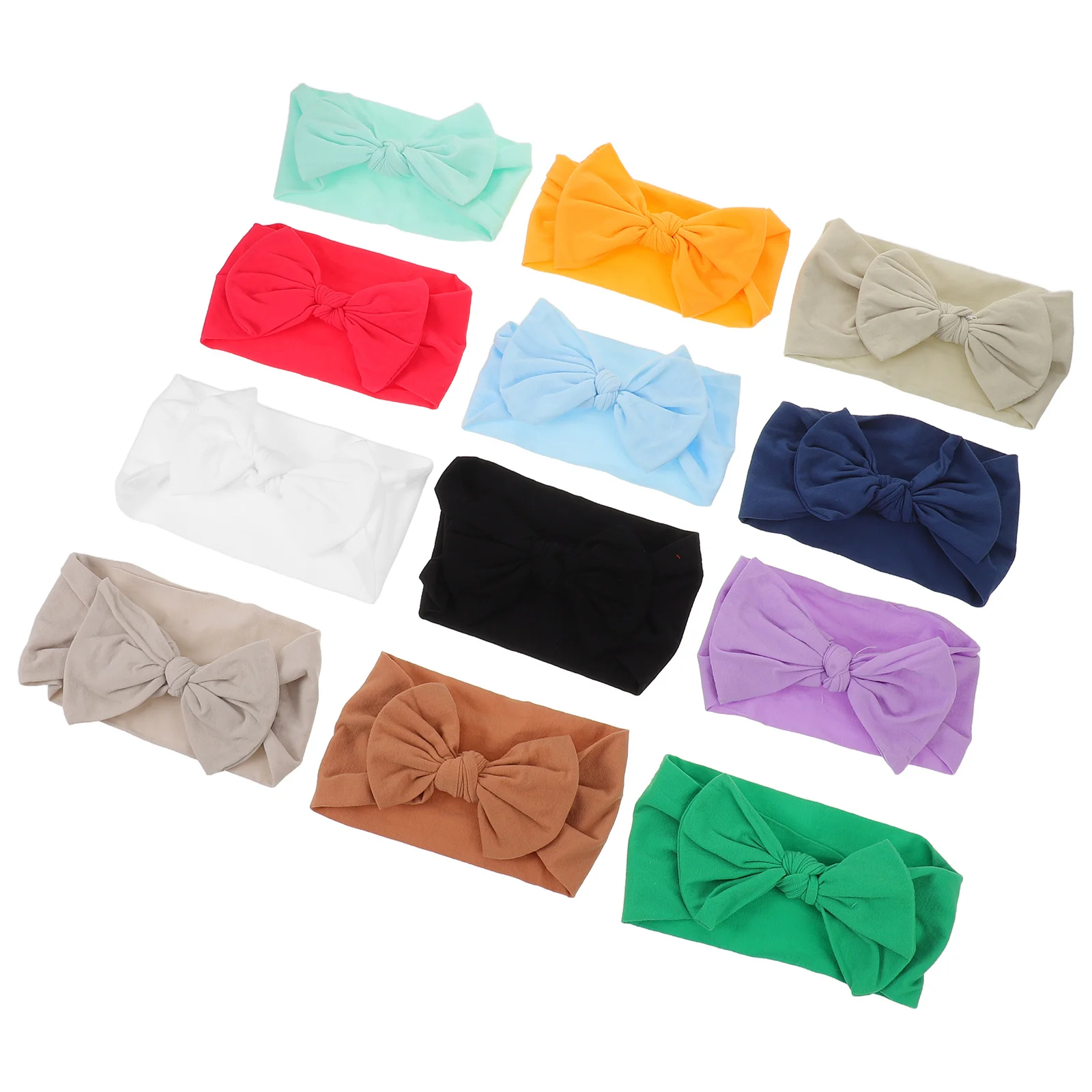 

12 Pcs Hair Accessories Hairbands Turban Elastic Headwrap Bows Wraps Headbands