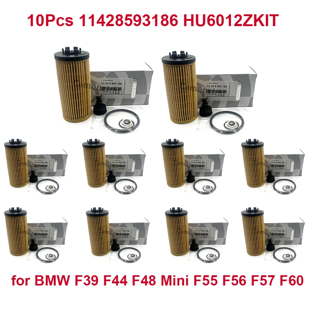 10-個エンジンオイルフィルター-11428593186-hu6012zkit-bmw-ミニカントリーマン-x1-x2-f39-f44-f48-f54-f55-f56-f57-f60用
