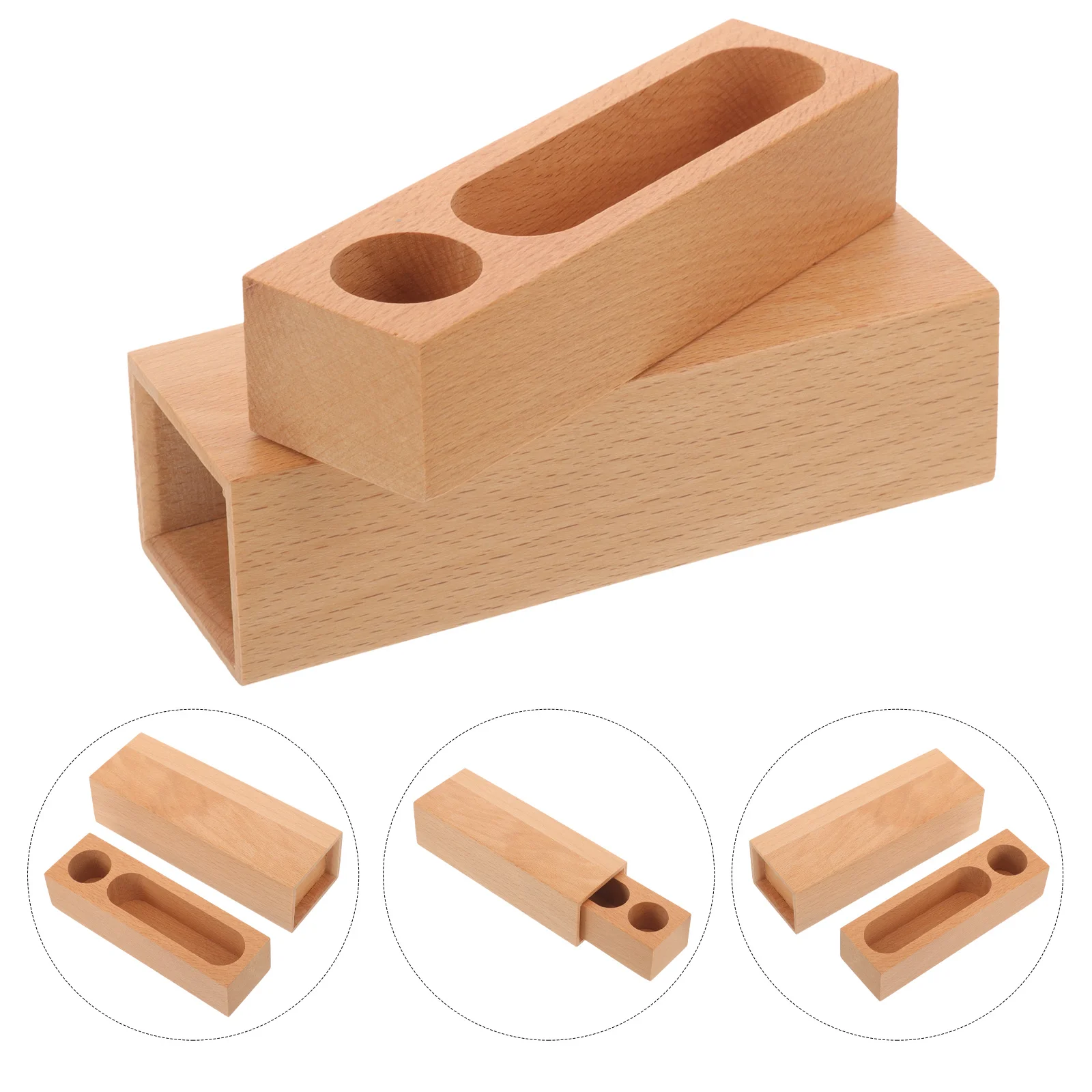 

Wood Box Large Capacity Inkpad Storage Organizer Portable Seal Case Calligraphy Inkpad Holder