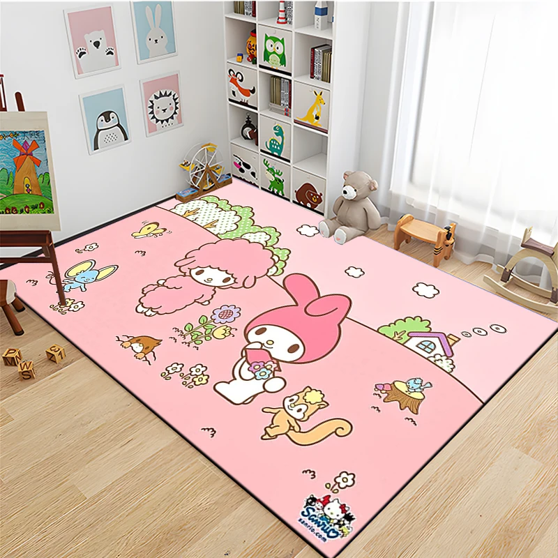 

Japanese Anime My Melody Pattern Large Area 3D Carpet for Home Living Room Kids Bedroom Sofa Children's Doormat Floor Decor Rugs