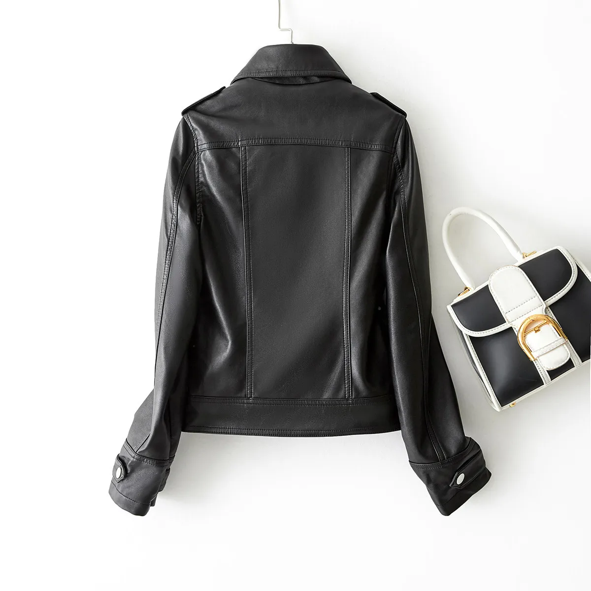 

Biker Jackets Womens Jacket Motorcycle Tweed Plaid Checkered Classical British Style Lapels College Teacher Professional Spring