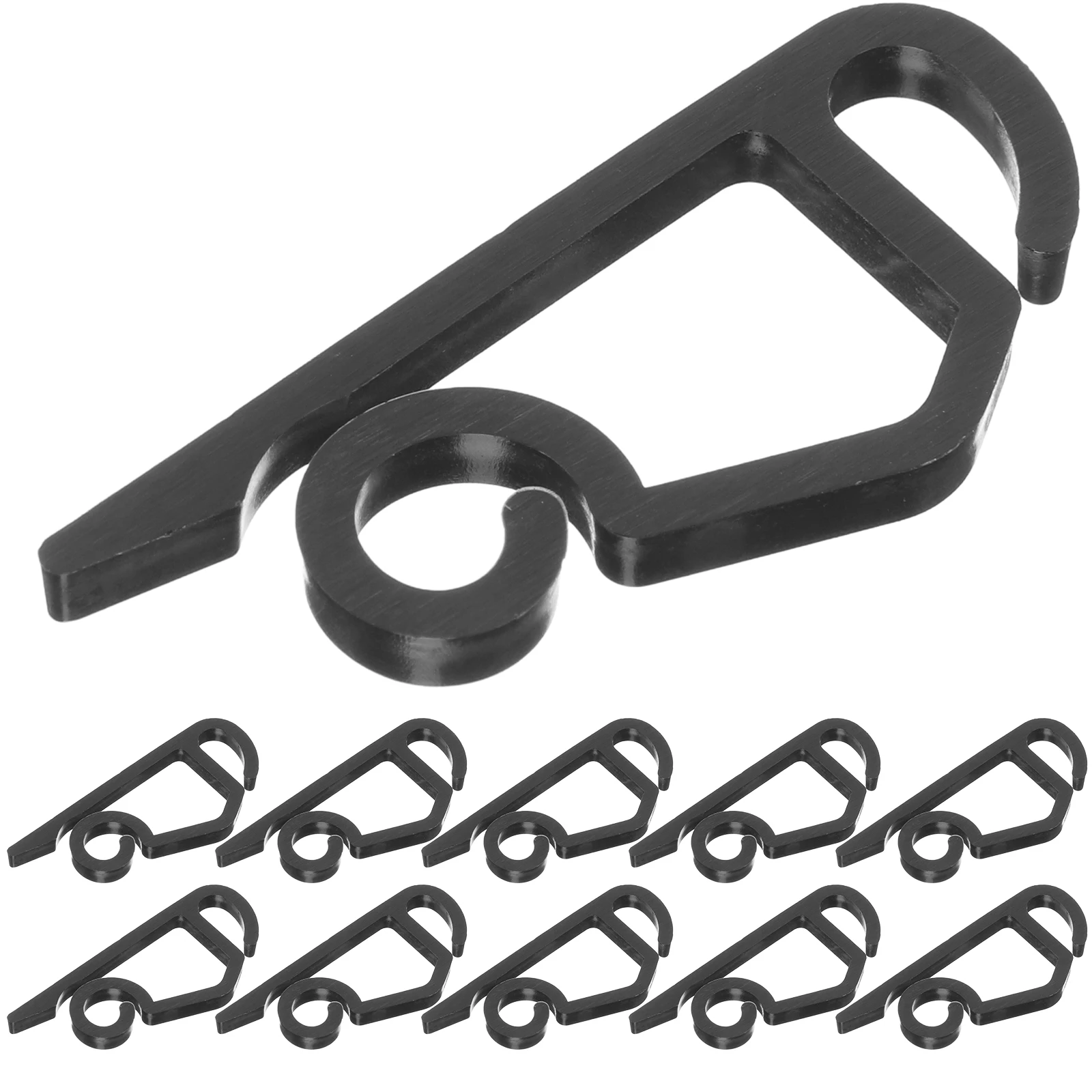 

50pcs Light Clip Hooks Durable PP Waterproof Outdoor Gutter Hangers String Hooks Camping Decorations