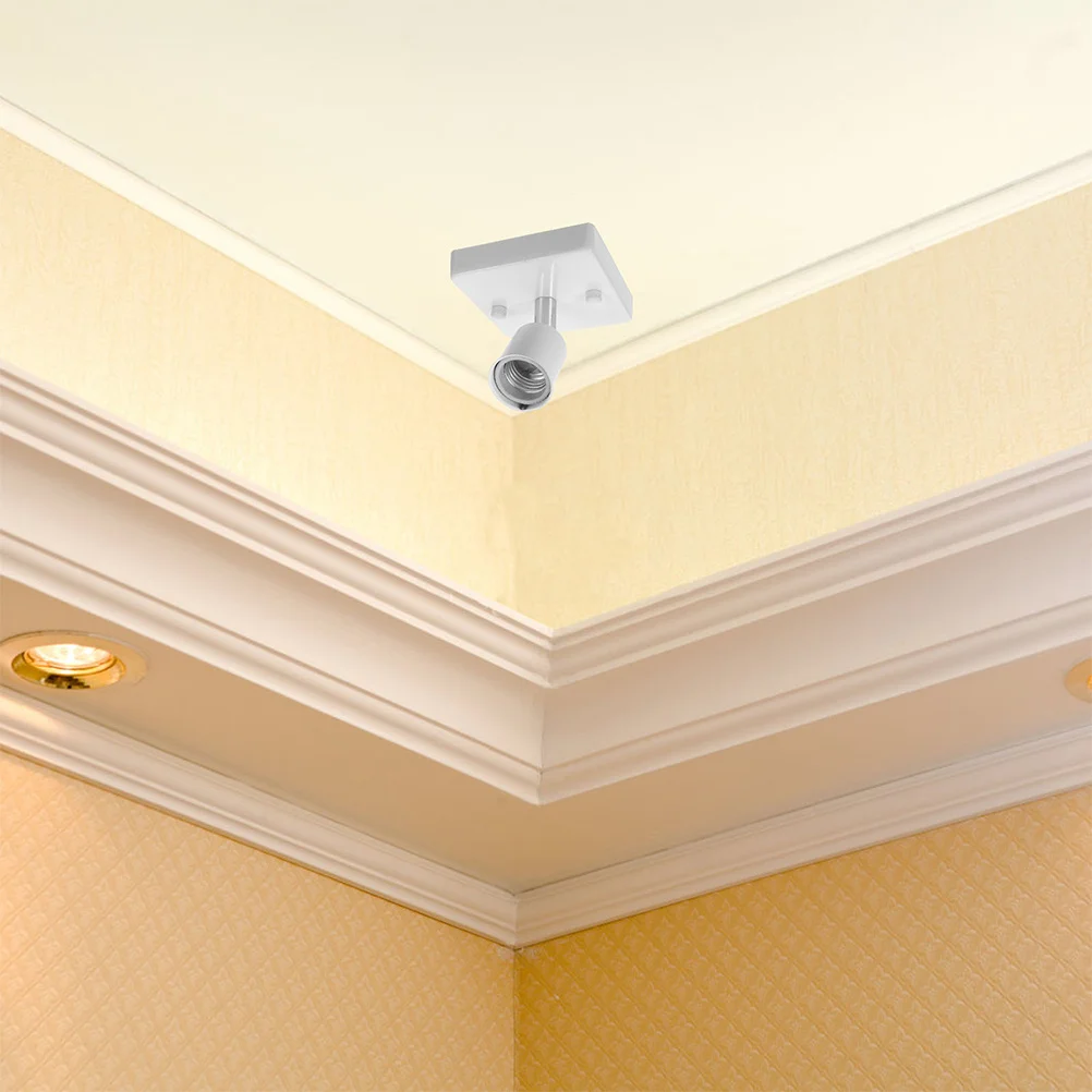 

2Pcs Light Socket Adjustable 180 Degree Ceramic Screw Holder High Temperature Resistant for Commercial Office Home