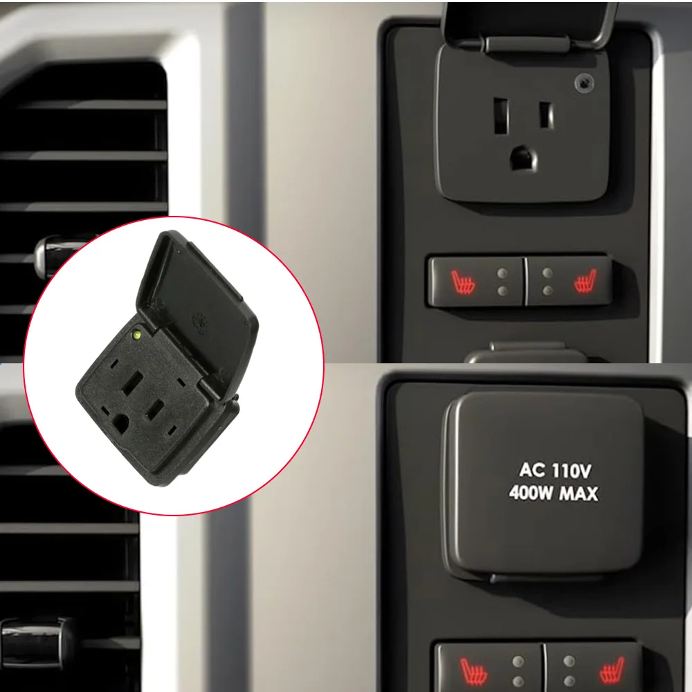 

For Ford F-150 King Ranch Lariat Platinum XL XLT 2015-2017 110V Center Console Rear Power Outlet Plug FL3Z19N236A FL3Z-19N236-A