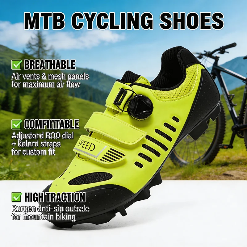 

Professional Cycling Shoes Outdoor MTB Pedal Bicycle Shoes Non-Slip Sneakers Racing Speed Bike
