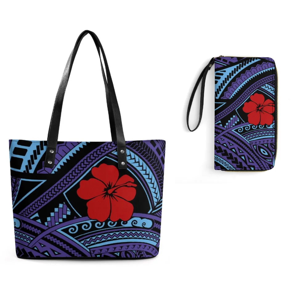 

2025 Fashion Custom Purses And Totes Women's Printed Luxury Handbags Polynesian Tote Travel Samoan Tribal Combo Casual Purse