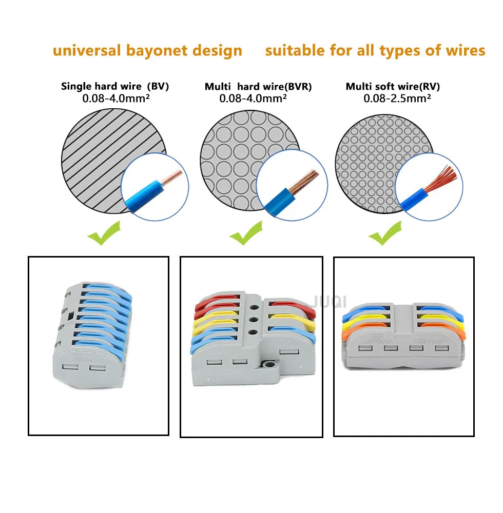 10PCS SPL-42/62/63/93 Mini Fast Wire Connector Universal Wiring Cable Connector Push-in Conductor Terminal Block - Image 6
