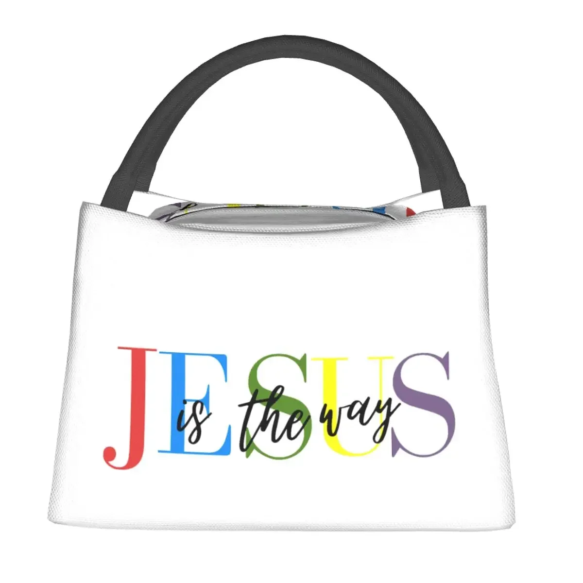 Jesus The Way The Truth And The Life Lunch Bags Insulated Bento Box Portable Lunch Tote Picnic Bags Cooler for Woman Girl School