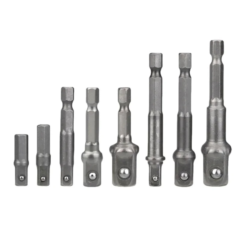 Drill Socket Adapter Kit Impact Drill Extension Bit Socket Adapter Kit 1/4\'\' 3/8\'\' 1/2\'\' Square Head 1/4\'\' Hex Shank Drill Tools