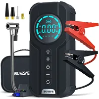 BUVAYE 4-in-1 Jump Starter Power Bank with Air Compressor And Lighting Features for Car Battery Starter And Tyre Inflating