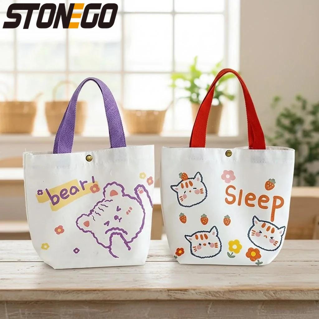 

Large Capacity Eco-Friendly Shopping Tote Bag Cute Canvas Handbag for Women Fashionable Korean Style Casual Bag