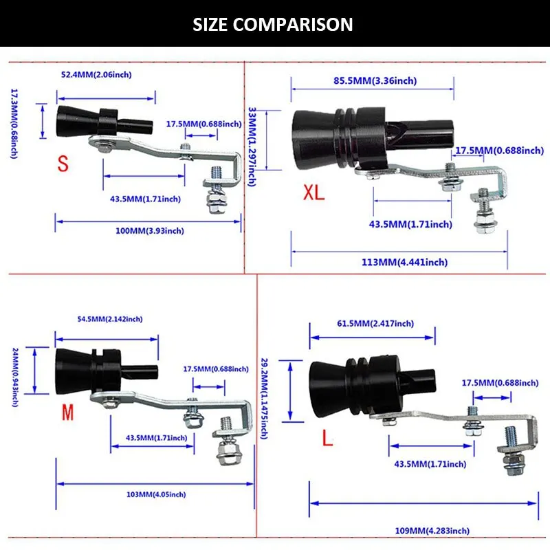 Xl Size Black Turbo Sound Whistle Vehicle Refit Device Exhaust For Car Sports Exhaust Bmw X5 Double Outlet Exhaust