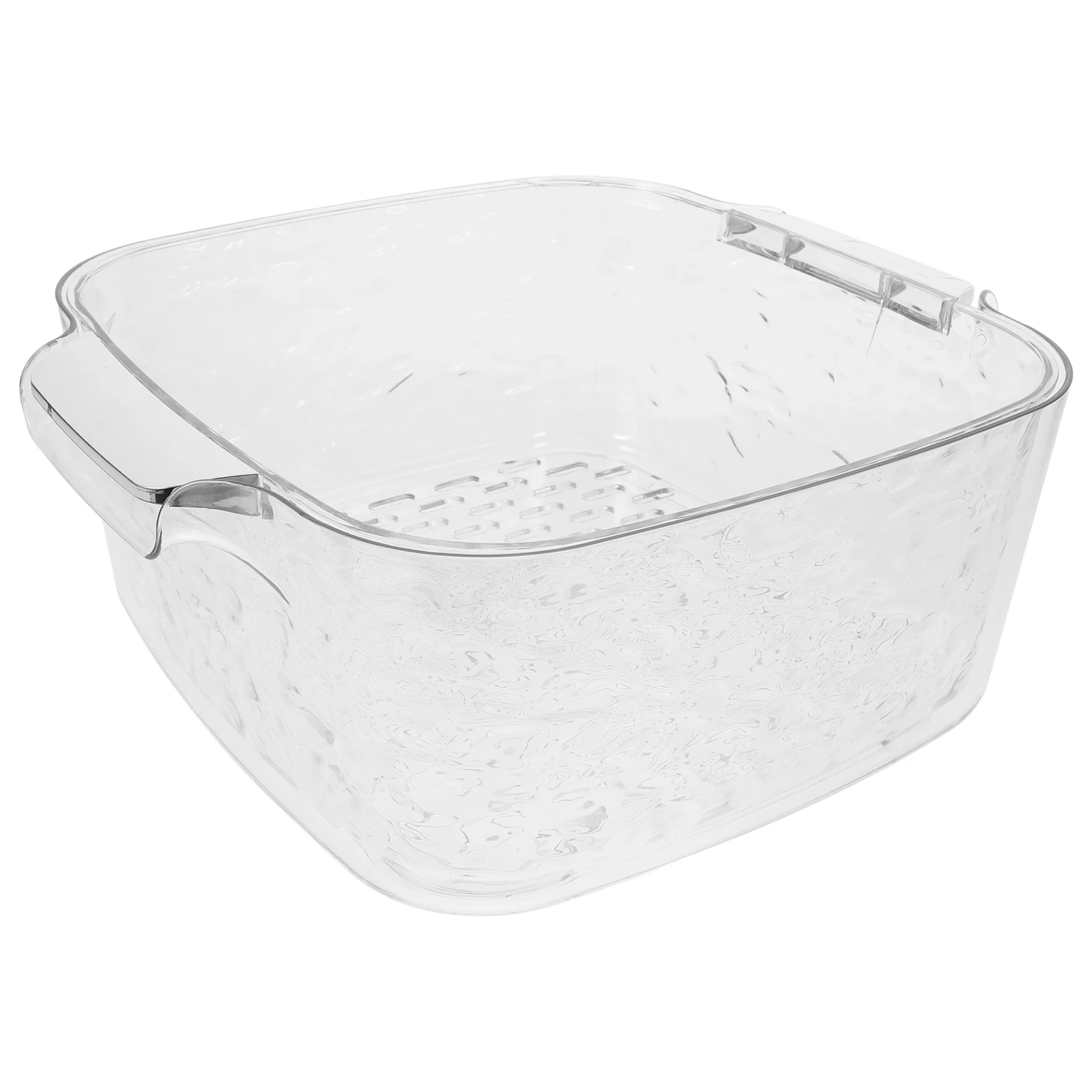 

Double Layer Wash Strainer Basket Large Capacity Kitchen Fruit Vegetable Filter Sturdy Plastic Home Berry Compact Fine Mesh