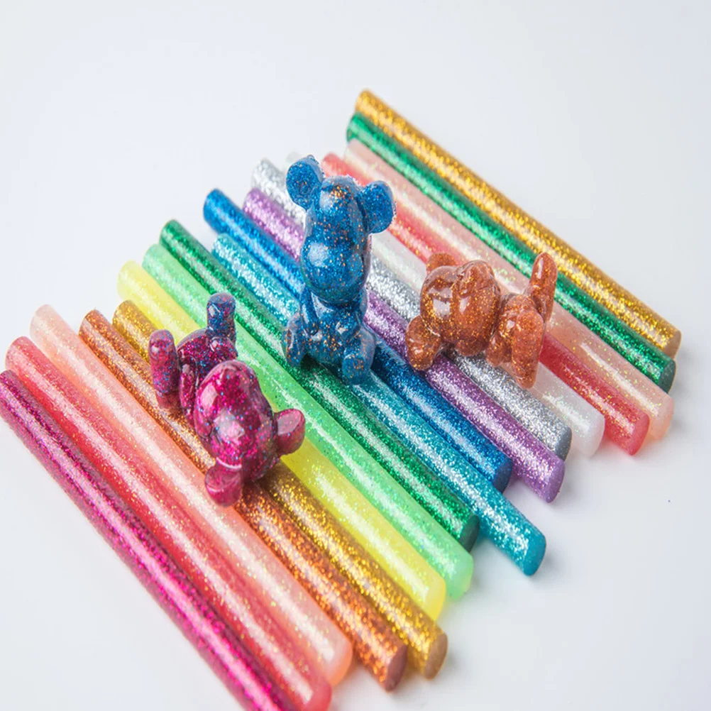 60 قطعة فلاش بريق الساخن الغراء العصي الملونة الحرفية لاصق Diy بها بنفسك زينة عيد الميلاد إصلاح صغيرة الساخن تذوب العصي ختم أداة #6