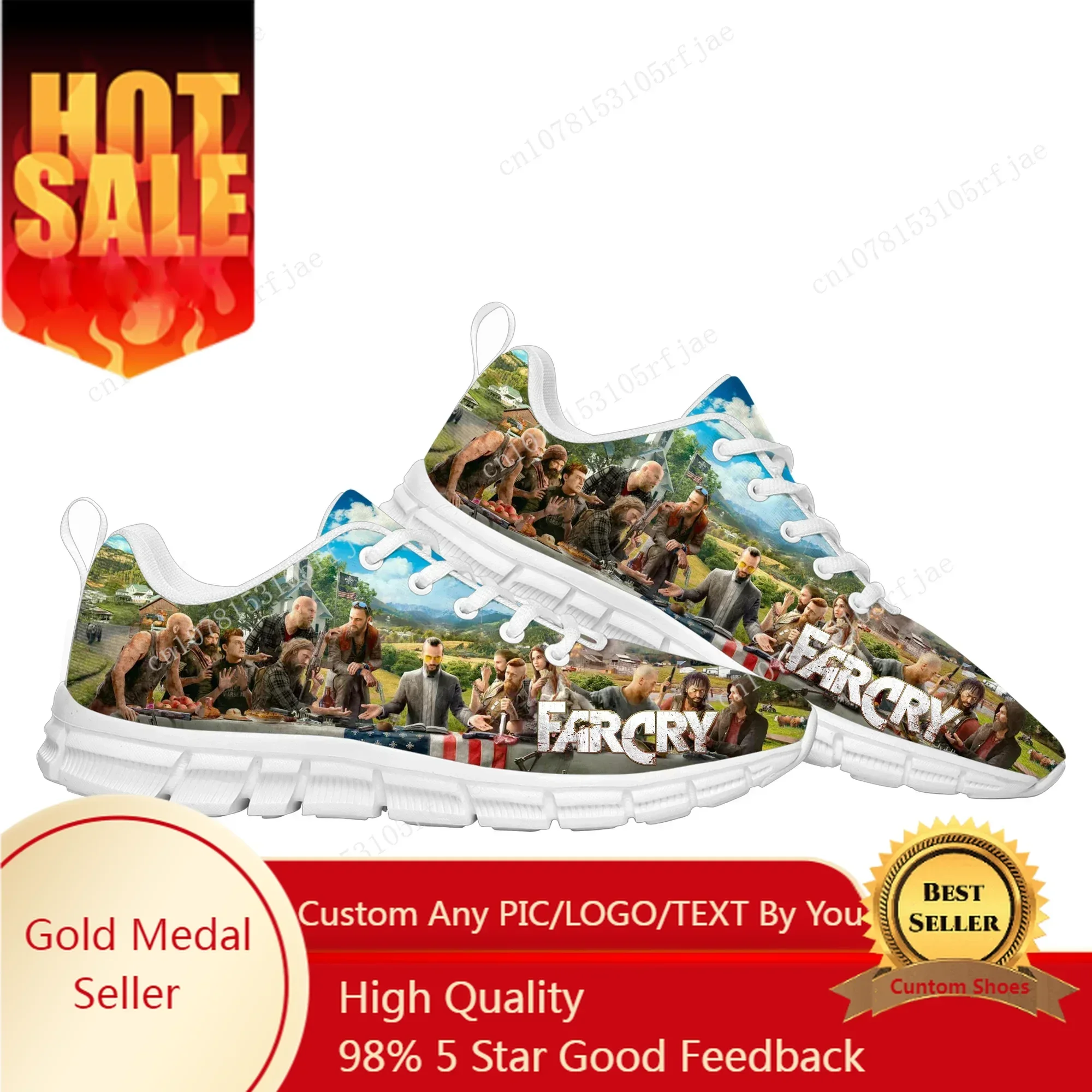 Far Cry Sports Custom Shoes Hot Cartoon Game Mens Womens  Sneaker Tailor Made Couple Built Shoes
