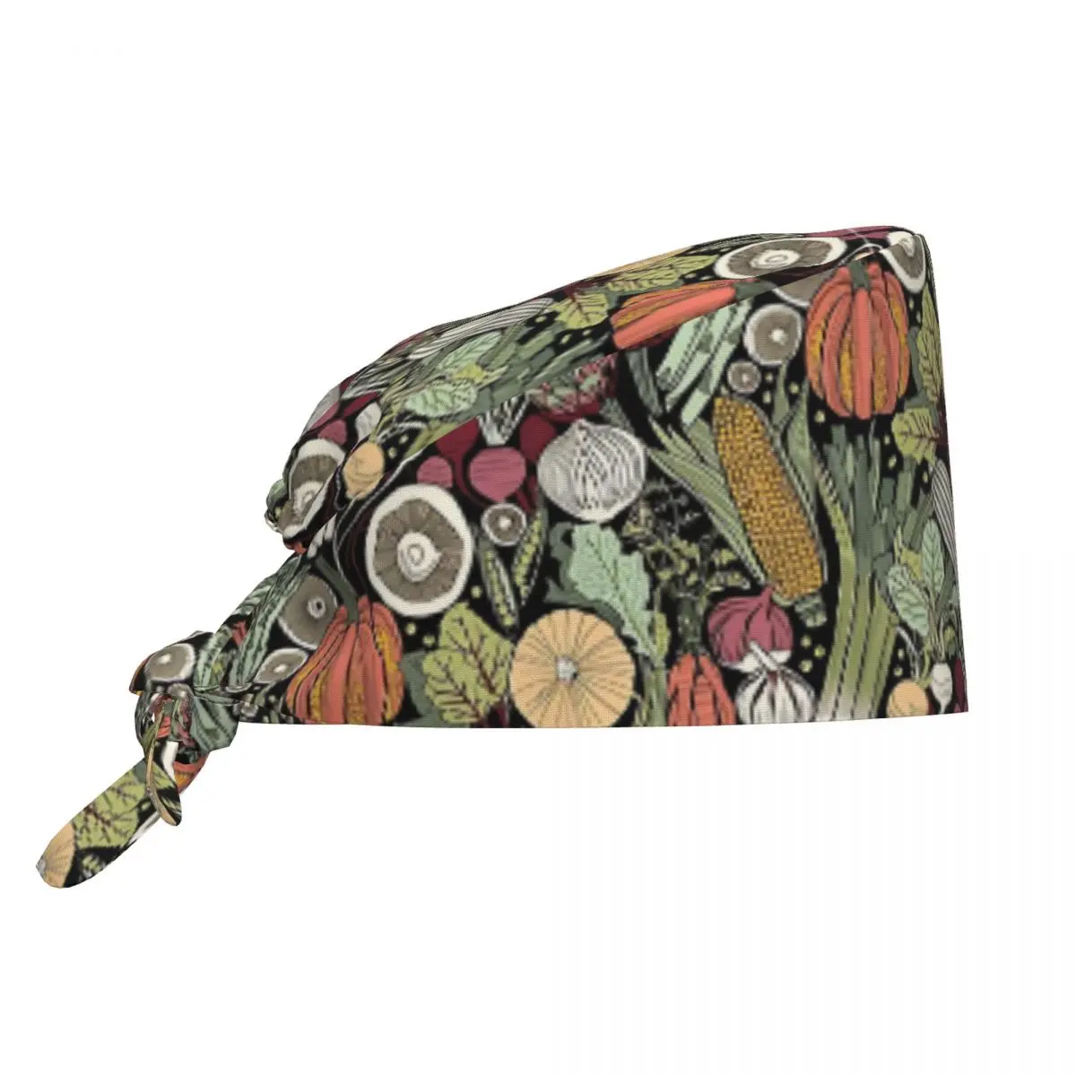 Gorro quirúrgico para el jardín de verduras, gorro quirúrgico a la moda con control de dientes para hombres y mujeres, gorros de trabajo para lactancia y el cuidado de mascotas