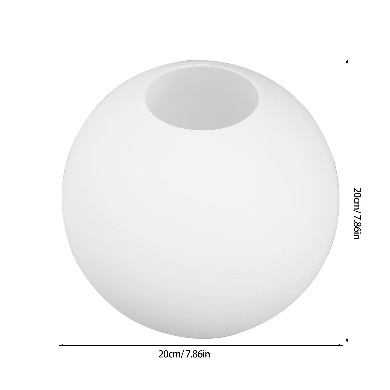 Frosted White Globe Lamp Shade Round Glass Lampshade Cover for Modern Vintage Decor Pendant Ceiling Light 7.86 Inch Lamp Shade
