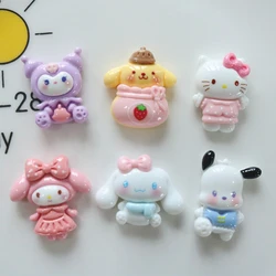 10PCS Kawai cartoon bright surface animal Resin Flat Back Scrapbook DIY Bow Decor Accessories Crafts A15