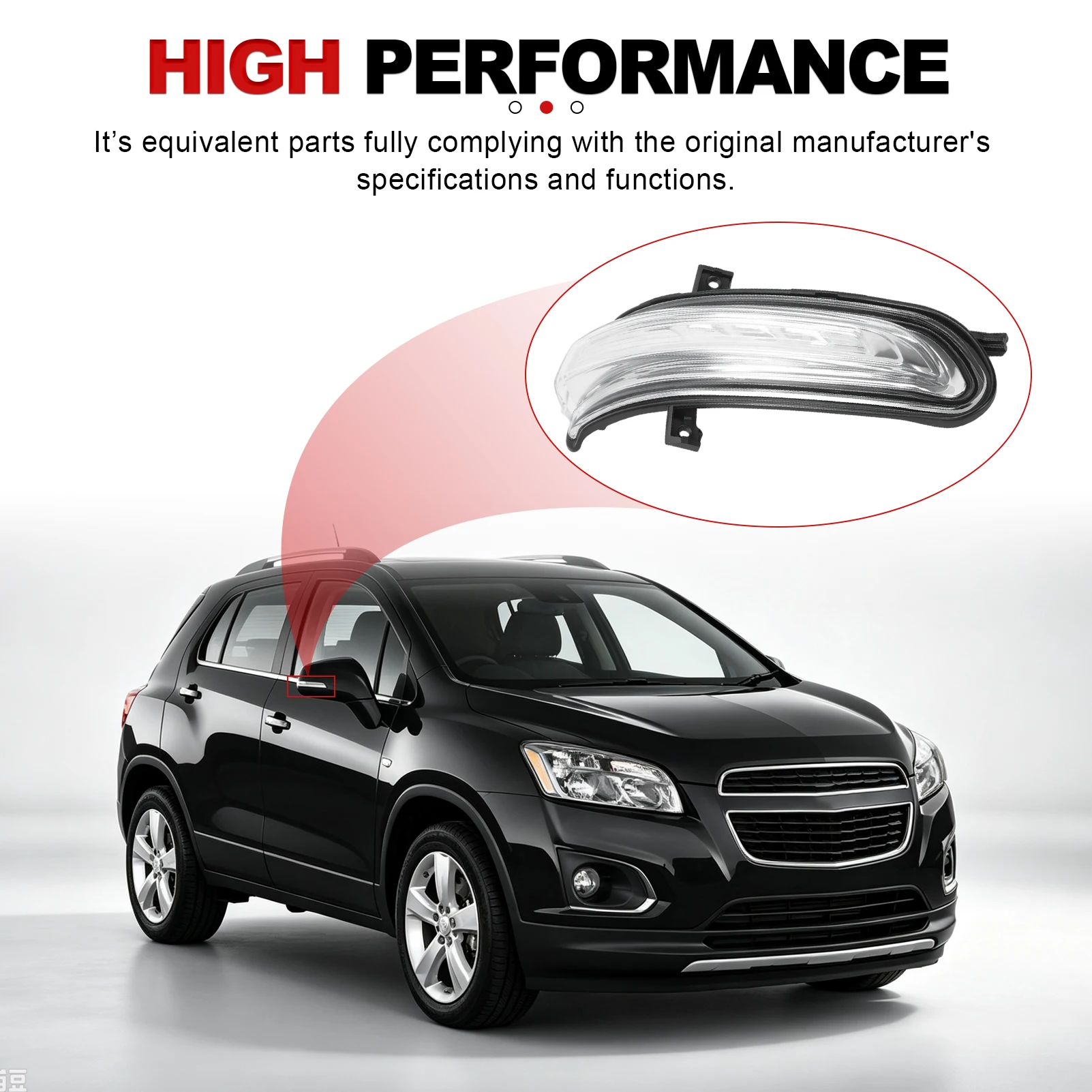 1 Pcs Left/Right Car Rear View Mirror Turn Signal Lamp for 2014 2015 2016 Buick Encore for 2013-2016 Chevrolet Trax / Tracker