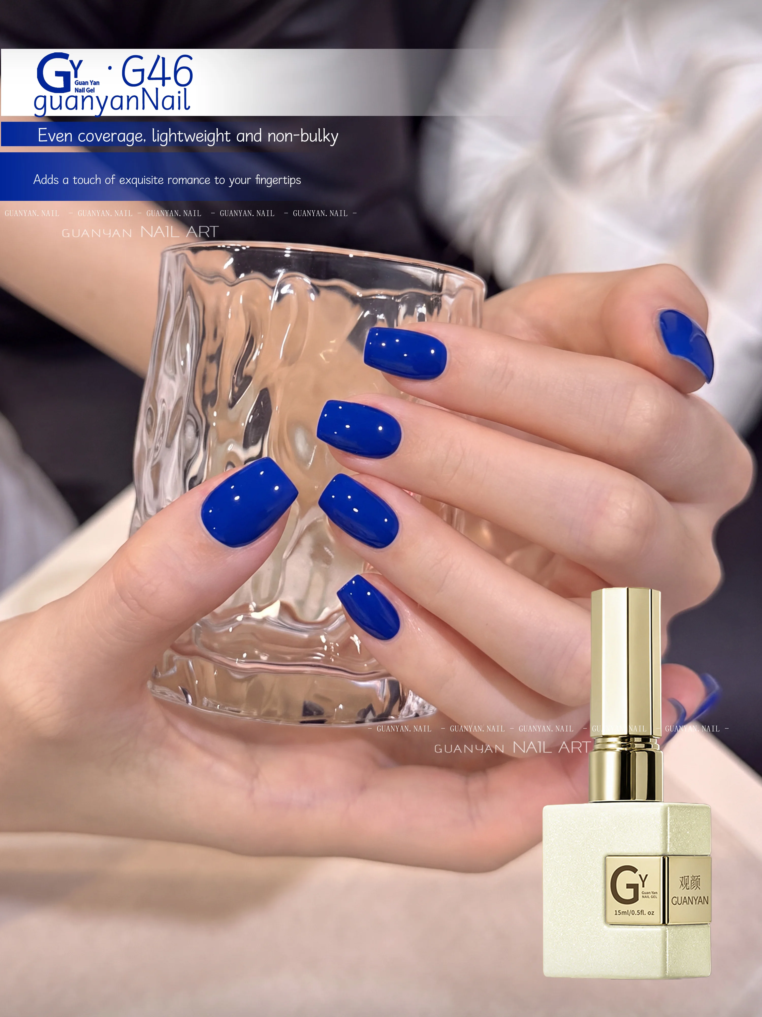 1Pc 15Ml Blue Gel Nail Polish Starter Pure Soak Off No Wipe Nail Gel Polish Suitable For All Seasons