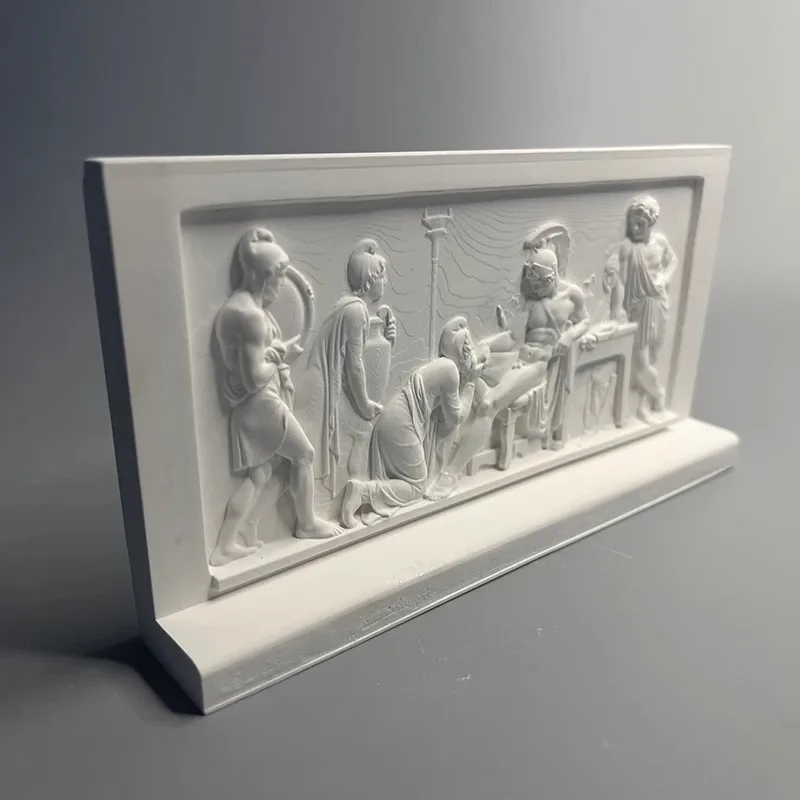 Danish Museum Replicated Figure Sculpture Plane Relief Art Plaster Decoration Stereographic Prints Modern Desktop Ornament