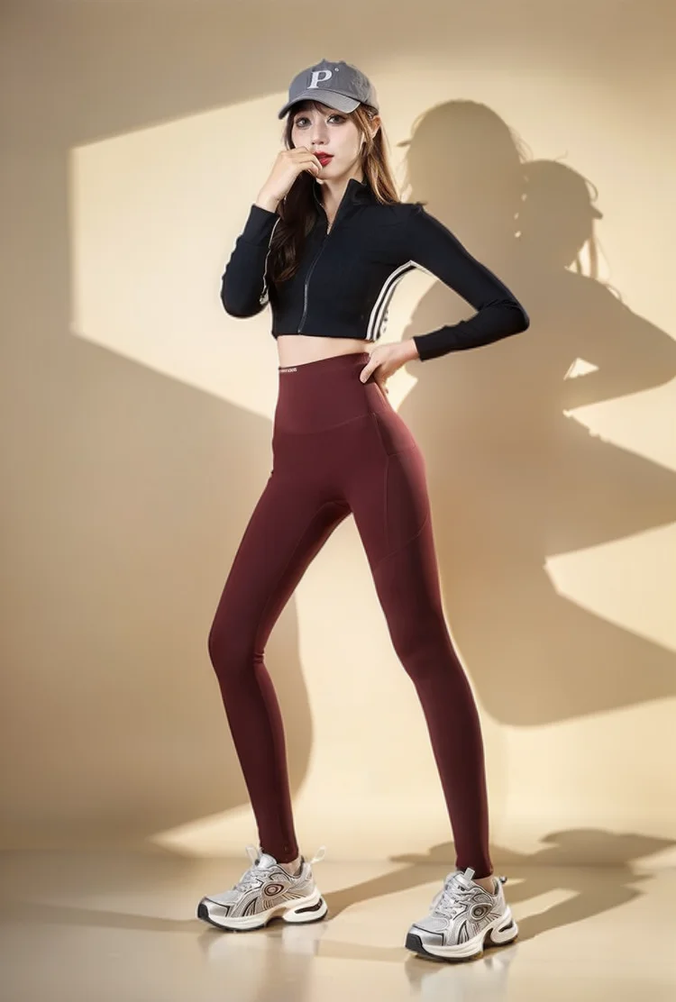 Leggings Pants Women Multicolor Sculpting Flat Thigh Slimmer Footless Bum Low Waistband Drying Elegant Minimalist High-Waist Ol